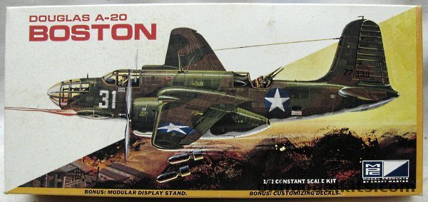 MPC 1/72 Douglas A-20 Boston, 1103-100 plastic model kit